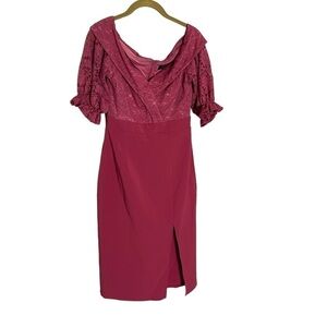 ASOS Little Mistress Lace Midi Dress Formal 4